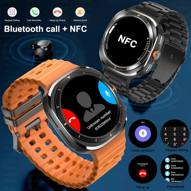 2024 New For Samsung Galaxy Watch 7 Ultra Smart Bracelet Men 32GB Memory GPS Trackr NFC AMOLED Screen Bluetooth call Smartwatchs