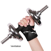 SKDK Weight Lifting Fitness Gloves With Wrist Wraps Silicone Gel Full Palm Protection Gym Workout Gloves Power Lifting Equipment