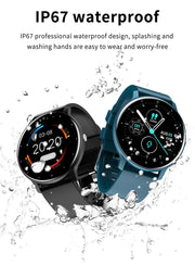 ZL02D Men Smart Watch Full Touch Screen Sport Fitness Tracker IP68 Waterproof Bluetooth Smartwatch for Men Women Smartphone 2023