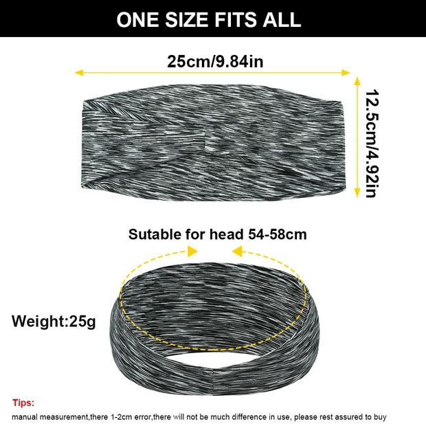 Sports Headband Running Fitness Sweatband Elastic Absorbent Sweat Cycling Jog Tennis Yoga Gym Head Band Hair Bandage Men Women