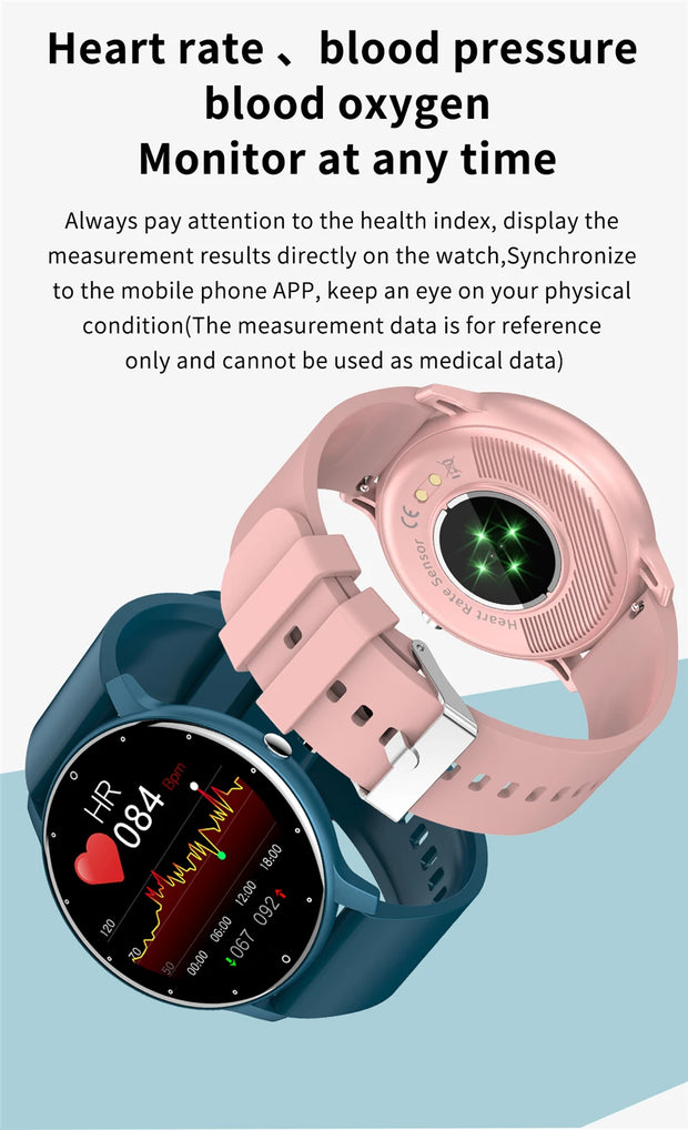 ZL02D Men Smart Watch Full Touch Screen Sport Fitness Tracker IP68 Waterproof Bluetooth Smartwatch for Men Women Smartphone 2023