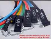 12PCS Resistance Bands Set Bodybuilding Home Gym Equipment Professional Training Weight Fitness Elastic Rubber Bands Expander