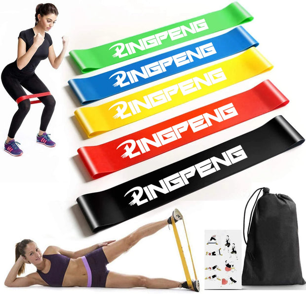 Yoga Resistance Band Rubber Bands 5 Fitness Elastic Bands Exercise Training for Pilates Extension Gym Home Exercise Equipment