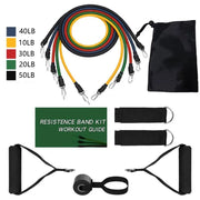 Bodybuilding Resistance Bands Gym Rubber Sport Elastic Fitness Sports Accessories Portable Equipment 50LBS Tape Bands