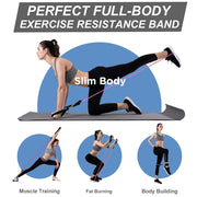 360lbs Fitness Exercises Resistance Bands Set Elastic Tubes Pull Rope Yoga Band Training Workout Equipment for Home Gym Weight