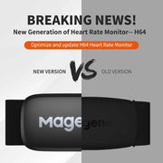 Magene Mover H64 Heart Rate Sensor Dual Mode ANT Bluetooth With Chest Strap Cycling Computer Bike forWahoo Garmin Sports Monitor