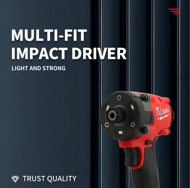 Milwaukee Brushless Impact Driver 18V 300NM  Motor Cordless Rechargeable Lithium battery Impact Wrench Screwdriver Power Tool