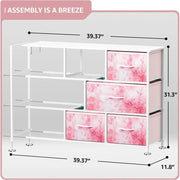 Kids Tie-Dye Fabric Drawer Dresser Storage Chest Bedroom Organizer Toys Closet Bin Box Shelf Children's Furniture Bag Playroom