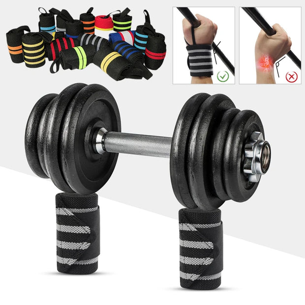 Wrist Support Wristband 1 Pair Brace Straps Extra Strength Working Out Weight Lifting Wrist Wraps Bandage Fitness Gym Training