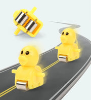 Children Fun Toy Small Duck Penguin Electronic Climbing Stairs Track Toy Light Musical Slide Track Coaster Baby Educational Gift