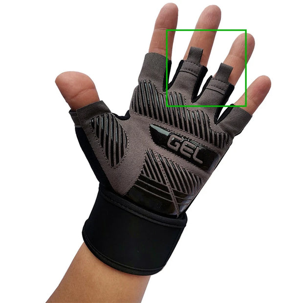 Half Finger Bodybuilding Gym Gloves Weightlifting Dumbbell Training Anti-Slip Fitness Gloves Crossfit Workout Exercise For Man