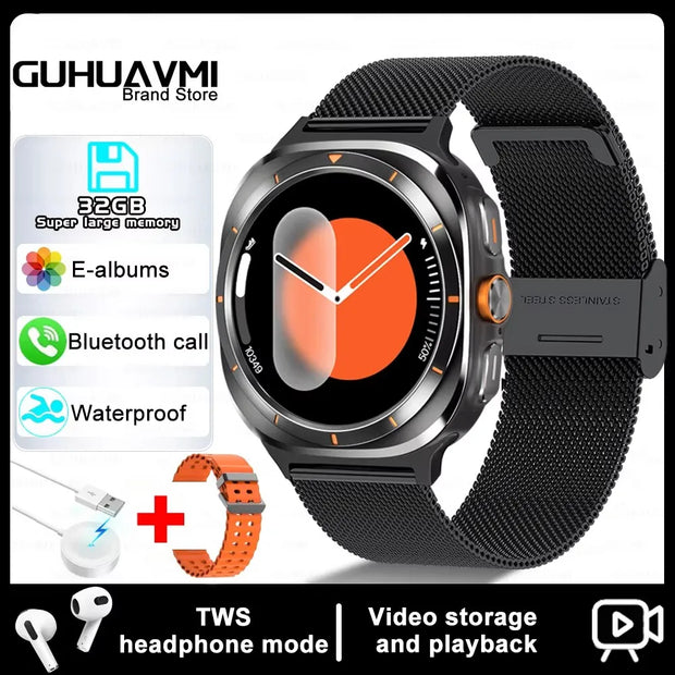 2024 New For Samsung Galaxy Watch 7 Ultra Smart Bracelet Men 32GB Memory GPS Trackr NFC AMOLED Screen Bluetooth call Smartwatchs