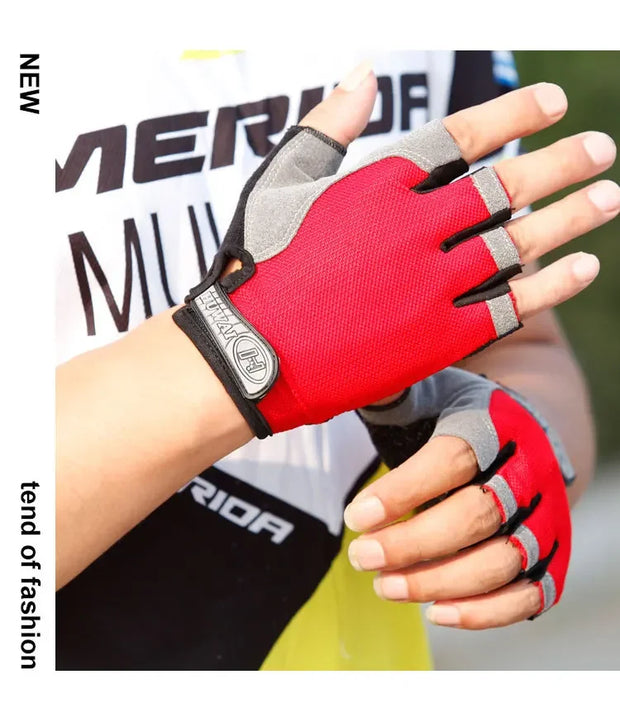 Fingerless Gym Training Gloves for Men Women Mtb Cycling Motorcycle Gloves Weight Lifting Fitness Gloves Bicycle Accessories