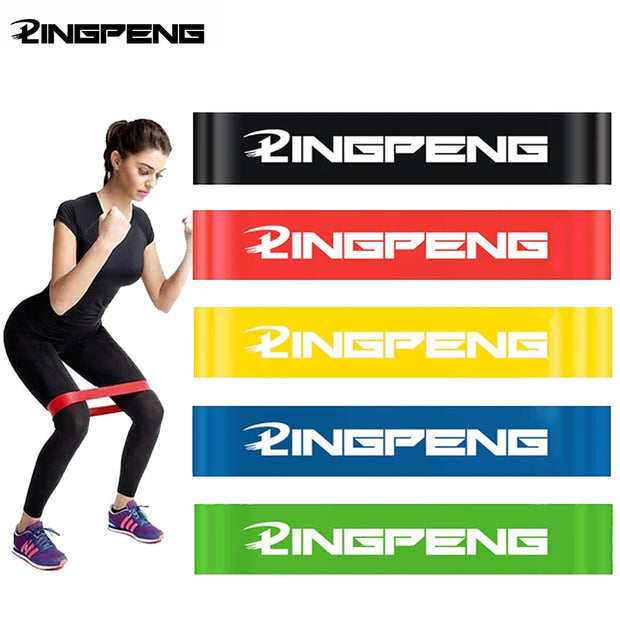 Rubber Yoga Resistance Bands 5 Level Fitness Elastic Bands Crossfit Exercise Training  At Home Workout Gym Equipment