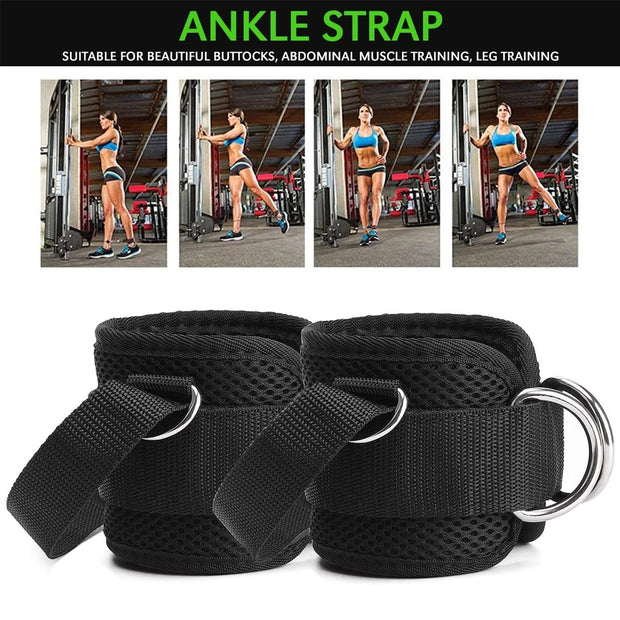 1PC Fitness Thigh Straps Padded Colors D-Ring Ankle Strap Leg Cuffs for Gym Cable Machines Thigh Straps Fits Men & Women