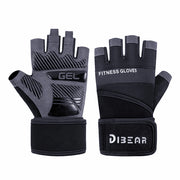 Half Finger Bodybuilding Gym Gloves Weightlifting Dumbbell Training Anti-Slip Fitness Gloves Crossfit Workout Exercise For Man