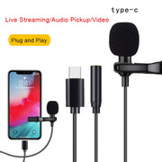 Lavalier Live Mini Microphone Recording Device Little Bee for iPhone iPad Xiaomi Android Smartphone DSLR Camera PC Notebook