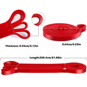 81 Inch Fitness Resistance Bands Rubber Elastic Expander Red Yoga Sport Bands Tension Equipment Exercise Gym Strength O6A2