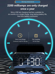 AI Smart Alarm Clock Wireless Speaker, Multi-functional Subwoofer Electronic Clock Announcer, High Sound Quality Mini Wireless S