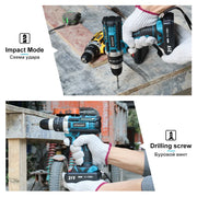 OTOOLSION 21V Electric Screwdriver Cordless Drill 2 Speed 25+3 Torque Impact Cordless Drill Lithium Ion Battery Power Tool