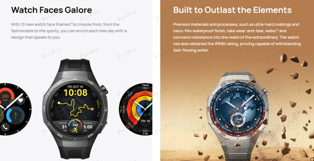 For Huawei GT5 Pro GPS Compass NFC Smart Watch Outdoor Sports Man AMOLED BT Call IP68 Watch 5 Upgraded Smartwatch Men 1GB Memory