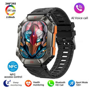 Men's New Military Bluetooth Call Smart Watch Outdoor Large Battery Sports Waterproof Compass Men's Electronic Smart Watch 2024