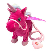 Unicorn Horse Cute Plush Robot Plush Unicorn with Music 35cm Toys for Girls Kids Walk Talking Plush Electric Children's Gifts