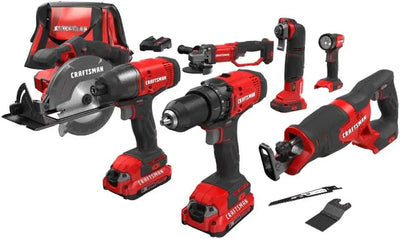 V20 Power Tool Combo Kit, 9-Tool Cordless Power Tool Set with 2 Batteries and Charger (CMCK700D2)