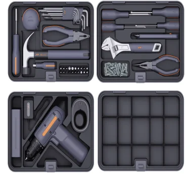 Xiaomi JIMIHOME Home Repair Tool Kit Electric Drill X Tray Set General Home Maintenance Auto Repair Basic Combo Drill Tool Kit