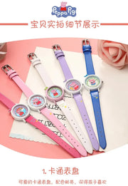 New Peppa Pig Children's Watch Waterproof Quartz Watch Activity Doll Toy Girl and Boy Cute Anime Watch Anime Gift