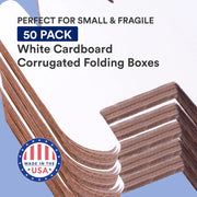 Moving Boxes 15.125"L x 11.125"W x 3"H Large 50-Pack | Corrugated Cardboard Box for Packing, Moving and Storage