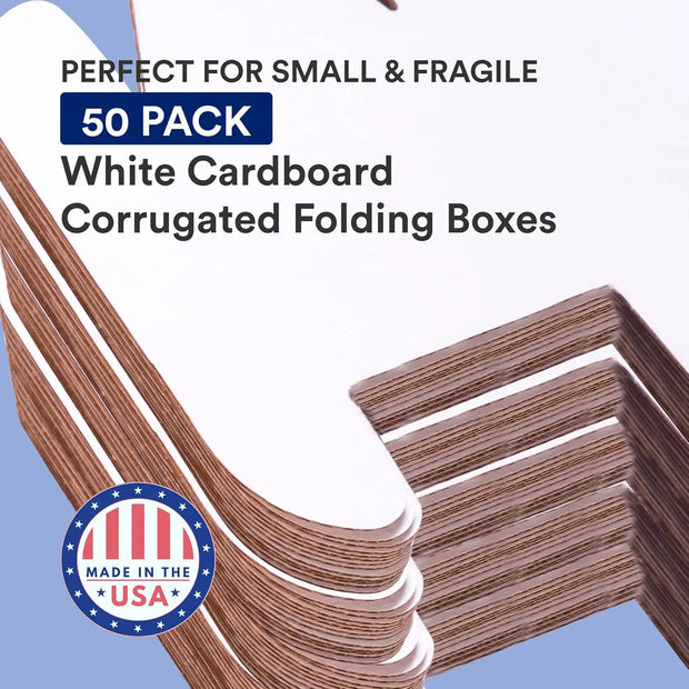 Moving Boxes 15.125"L x 11.125"W x 3"H Large 50-Pack | Corrugated Cardboard Box for Packing, Moving and Storage