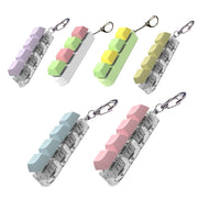 Button Keycap Fidget Keychain 4 Keys Keyboard Decompression Toys DIY Keyboard Keychain Toys for Adult Gifts To Relief Pass Time