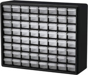 10164 64 Drawer Plastic Parts Storage Hardware and Craft Cabinet, 20" x 15.75", Black & 10164, 64   H