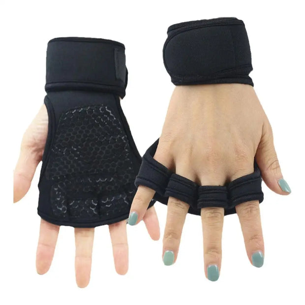 Gym Weightlifting Gloves Men's And Women's Wrists Anti Slip Half Finger Sports Horizontal Bar Equipment Training Pull Up