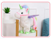 Unicorn Horse Cute Plush Robot Plush Unicorn with Music 35cm Toys for Girls Kids Walk Talking Plush Electric Children's Gifts