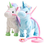 Unicorn Horse Cute Plush Robot Plush Unicorn with Music 35cm Toys for Girls Kids Walk Talking Plush Electric Children's Gifts