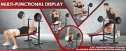 600lbs 6 in 1 Weight Bench Set with Squat Rack Adjustable Workout Bench with Leg Developer Preacher Curl Rack Fitness