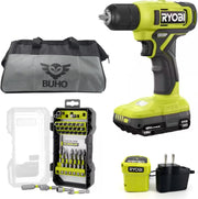 18V ONE+ Drill Driver, 3/8 Inch Chuck, 40 Piece Drill Bit Set, 1.5 Ah 18-Volt Lithium-ion Battery, 18-Volt Charger and 16 Inch T