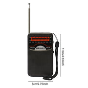 Handheld Radio Built-in Speaker Stereo Radio Telescopic Antenna SW AM FM Mini Portable Radio Outdoor Emergency Speaker Device