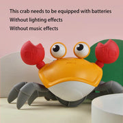 Cute Sensing Crawling Crab Baby Toys Interactive Walking Dancing with Music Automatically Avoid Obstacles Toys for Kids Toddler