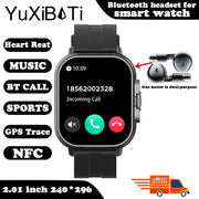 2024 Smart Watch 2 in 1 With Earphone Smartwatch Bluetooth Call Men Watch GPS Track Heart Rate Monitor Play Music SmartWatch