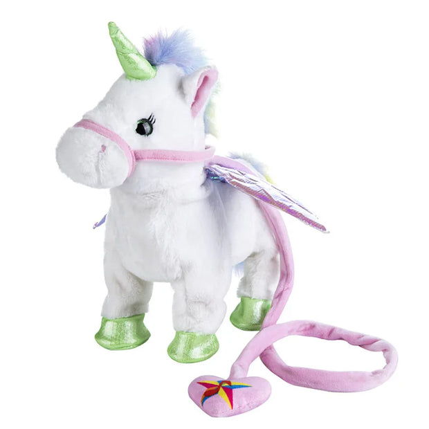 Unicorn Horse Cute Plush Robot Plush Unicorn with Music 35cm Toys for Girls Kids Walk Talking Plush Electric Children's Gifts