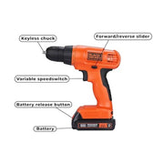 20V MAX Cordless Drill Kit 34-Piece Set with Lithium Ion Battery