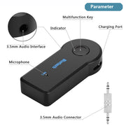 Bluetooth Car Adapter 3.5mm AUX Audio Stereo Music Home Wireless Receiver Microphone Receiver Consumer Electronics Accessories