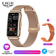 For Android IOS Smart Bracelet Women Smartwatch Men Heart Rate Blood Oxygen Waterproof Sport Smart Band Watch For Ladies +Gift