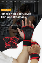 Workout Gloves Wrist Wraps for Men and Women Exercise Gloves for Weight Lifting Cycling Gym Fitness Cross Training Breathable