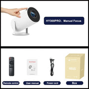 DITONG HY300 Plus Projector Android 4K 1280*720P Dual Wifi 300ANSI Video Cinema Outdoor Portable  home hd led HY300 Pro Projetor