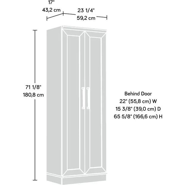 HomePlus Storage Cabinet/ Pantry cabinets, Soft White finish Accent Furniture›Storage Cabinets