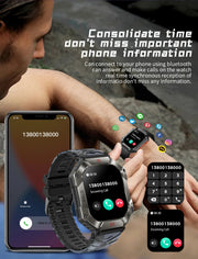 Men's New Military Bluetooth Call Smart Watch Outdoor Large Battery Sports Waterproof Compass Men's Electronic Smart Watch 2024